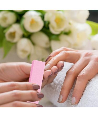 10pcs Pink Nail Buffer Block Set - Professional 120 Grit Salon Nail Sanding Blocks for Gel, Natural, Acrylic Nails - Manicure Care Kit - Buy Online on GoSupps.com