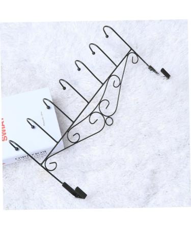 STOBAZA Office Coat Hanger 7 Over Door Towel Mounted Hooks Cloth Hanging Holder Clothes Hook Coat Rack No Trace Kitchen Hanger Black 43.00X23.00X5.00CM - Buy Online on GoSupps.com