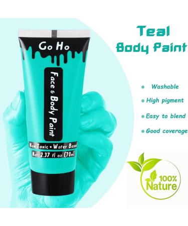 Teal Cream Face Body Paint 2.37oz - Water Based Makeup for Adults & Children - Perfect for Face Painting, Cosplay, Halloween & Festivals - Buy Online on GoSupps.com