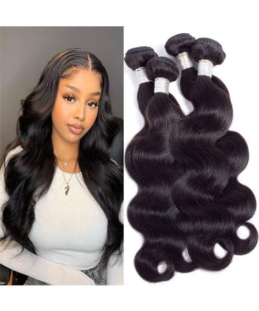 Vonar Hair 8A Brazilian Body Wave Bundles 14-20in Human Hair Weave - Unprocessed Virgin Hair Extensions in Natural Color - Buy Online on GoSupps.com