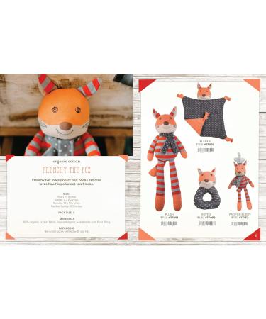 Organic Farm Buddies Frenchy Fox Teething Rattle - Eco-Friendly Teether for Babies - Buy Online on GoSupps.com
