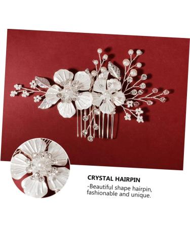 DOITOOL 1pc Comb Crystal Hairpin Wedding Hair Clip Rhinestone Barrettes Handmade Rhinestone Hair Accessories Crystal Hair Decor Bridal Hairband Hair Supply Decorate Vintage Bride Alloy - Buy Online on GoSupps.com
