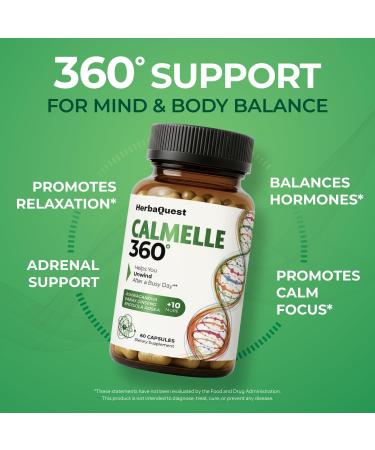 HerbaQuest Cortisol Reducer for Women 13-in-1 Stress & Cortisol Supplement for Women Formula with Ashwagandha Rhodiola & L-Tyrosine - Made in USA 60 Capsules (Up to 2-Month Supply) - Buy Online on GoSupps.com