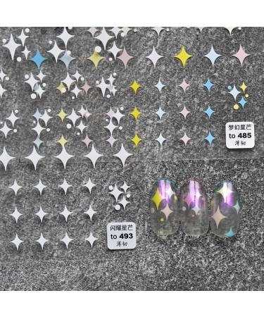 Nails Beauty Self-adhesive Back Glue Nail Supplies Nails Sticker for Summer Nail Art Decorations Nail Art Sticker Star Cloud Nail Sticker(White Clouds) - Buy Online on GoSupps.com