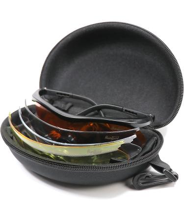 HUNTPAL Hunting Shooting Safety Glasses Goggles Set | 4 Interchangeable Lens | Adjustable Half Frame | Impact Resistant Eyewear - Buy Online on GoSupps.com