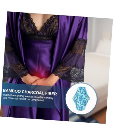 Napkin Set: Women's Bamboo Charcoal Menstrual Pads for Adults - Reusable Cloth Towels and Linen Briefs - Buy Online on GoSupps.com