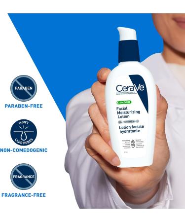 CeraVe Facial Moisturizing Lotion Pm | Ultra Lightweight Night Face Moisturizer With Hyaluronic Acid | Fragrance Free 89 Milliliters (1 Pack) - Buy Online on GoSupps.com