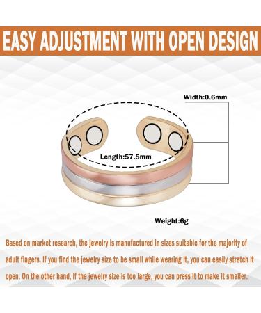 2.3 Inch Magnetic Ring for Women | Relieve Arthritis & Migraines | Weight Loss Benefits | Adjustable Magnetic Jewelry - Buy Online on GoSupps.com