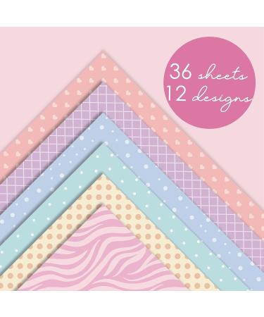 Desecraft Double Sided Pastel Paper Pad - 12x12 Inch - 36 Sheets for Scrapbooking and Card Making - Buy Online on GoSupps.com