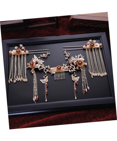 FRCOLOR Set of 7 Wedding Headpieces Wedding Hair Accessories Gold Hair Accessories Antique Bridal Hair Accessory Headpiece for the Bride Xiuhe Clothing M Alloy - Buy Online on GoSupps.com