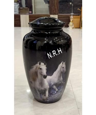 Eternal Horse Design Cremation Urn - Beautifully Handcrafted Adult Funeral Urn - Solid Metal Urn - Affordable Urn for Human Ashes - Buy Online on GoSupps.com