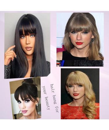 Synthetic Hair Bang Two Side Long 20CM Fringe Hairpiece Adding Hair Volume Clip In/on Hair Extensions Hairpieces Accessories for gray thinning hair 30g (white) - Buy Online on GoSupps.com