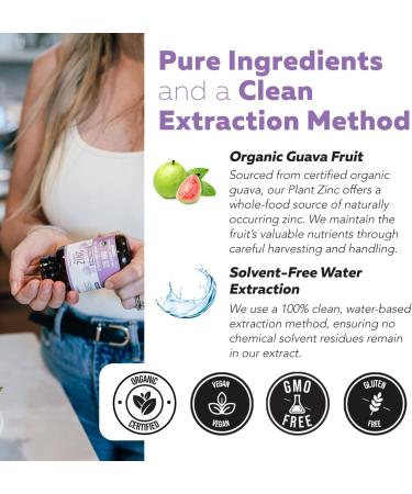 Organic Zinc 25 mg | Whole Food zinc Supplements | Derived from Organic Fruit Elemental Zinc - Water Extracted Vegan GMO-Free - Essential Mineral Antioxidant Immune Support Skin - 60 Servings - Buy Online on GoSupps.com