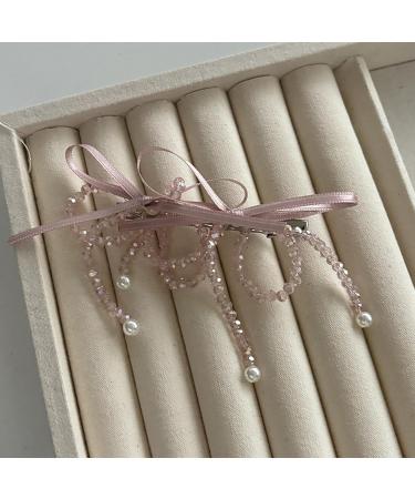 AJOIDR Elegant Beaded Bows Hair Clip for Women Girls Practical Acrylic Butterfly Bows Barrette Hairpieces Unique Headwear White - Buy Online on GoSupps.com
