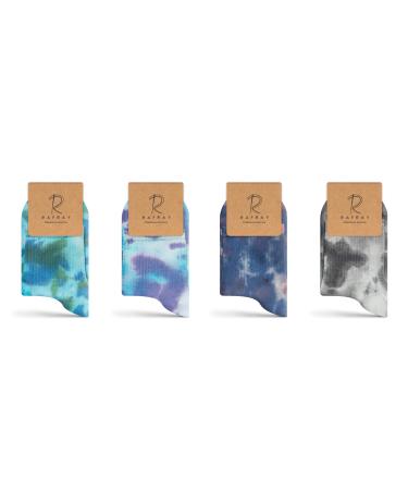 RAFRAY socks - Colorful sports socks - Color sneaker socks in gift box - Premium cotton - 4 pairs - size 36-40