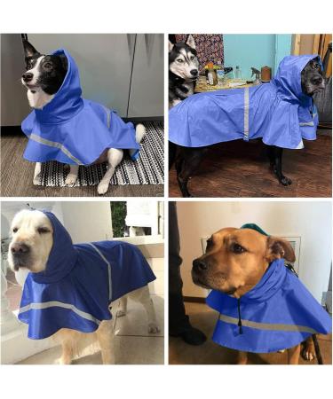 OCSOSO Waterproof Dog Jacket with Hood | Reflective Raincoat for Medium Dogs | Perfect Fit for Dog Harnesses - Orange - Buy Online on GoSupps.com