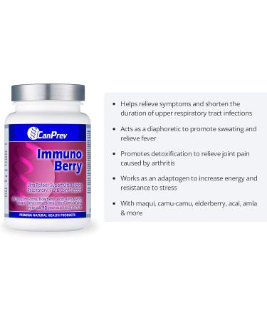 CanPrev Immuno Berry Capsules - 90ct - Enhanced Support with Elderberry Extract Superfruits for Adult Health & Defense System Boost Vitamin-Rich Booster - Buy Online on GoSupps.com