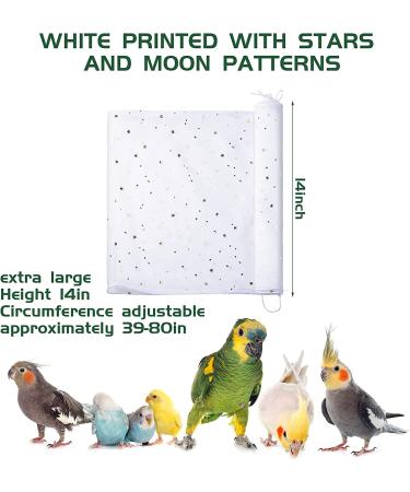 Shappy Universal Bird Cage Cover Skirt - White Nylon Mesh Net Guard for Parrots - 80 Inch & 118 Inch Options Available - Buy Online on GoSupps.com