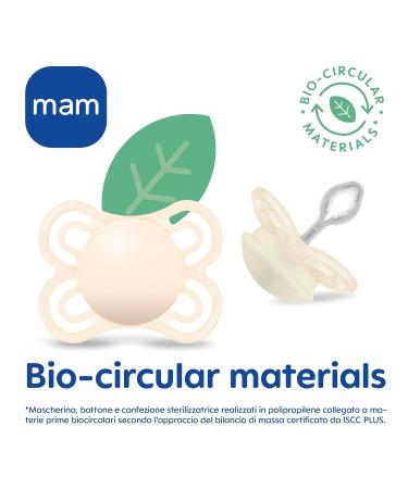 MAM Perfect Pacifier for 2-6 Months | Luminous SkinSoft Silicone Organic Round | Includes Pacifier Cover - Green - Buy Online on GoSupps.com