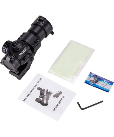 Pinty 1x30 Red Green Dot Reflex Sight with Cantilever Mount - Black/Khaki - Buy Online on GoSupps.com