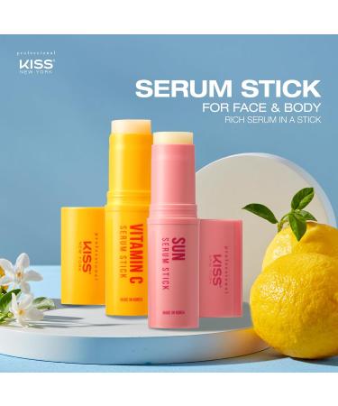 KISS New York Professional Vitamin C Serum Stick - Brightening & Hydrating Balm for Face & Body Antioxidant-Rich Portable Skincare Even Tone Smooth Fine Lines - Made in Korea - Buy Online on GoSupps.com