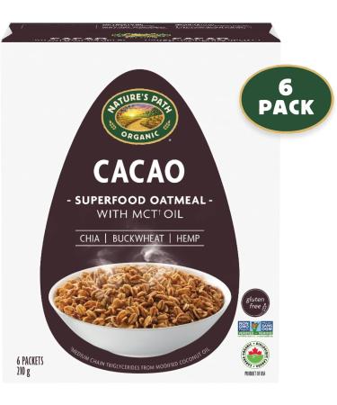 Nature's Path Organic Superfood Cacao Oatmeal 210 g (Pack of 6) Gluten Free Non-GMO Fair Trade - Buy Online on GoSupps.com