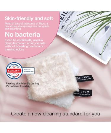 NAEILVOM Eco-Friendly Reusable Makeup Remover Gloves - Exfoliating Cloth for Effortless Makeup Removal - No Cleansing Oils Needed - Buy Online on GoSupps.com