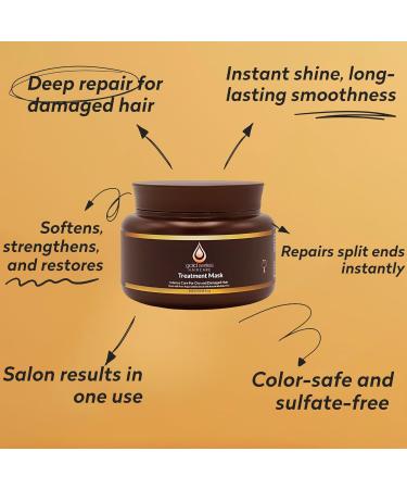 Moroccan Gold Series Masque l'huile d'argan pure pour cheveux secs et ab m s - Buy Online on GoSupps.com