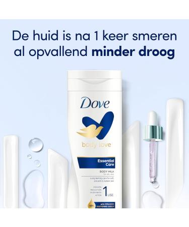 Unilever Dove Body Love Essential Care moisturizing cream with glycerin Body lotion for wellgroomed & hydrated skin from the first use 3 x 400 ml - Buy Online on GoSupps.com