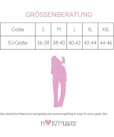 Herzmutter Maternity Homewear Set - 3-Piece Nursing Pyjamas - Pregnancy Wellness Set - XXL Dark Blue - Buy Online on GoSupps.com