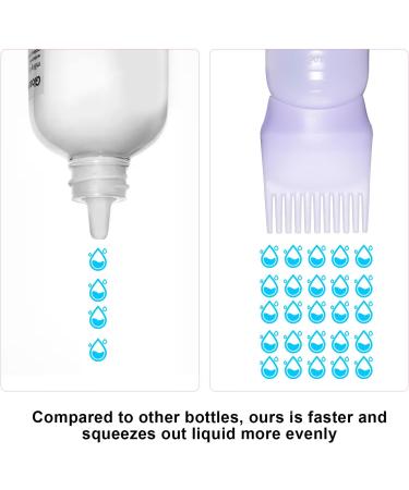 Kiperline 6-Piece Hair Oil Applicator Bottle Set | 120ml Root & Hair Dye Tools in White Purple Pink | Perfect for Precise Application - Buy Online on GoSupps.com