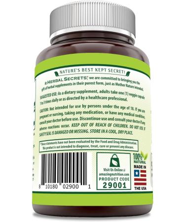 Herbal Secrets Bacopa Powder 500 Mg 90 Veggie Capsules Supplement | Non-GMO | Gluten Free | Made in USA - Buy Online on GoSupps.com