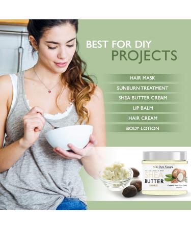 Pure Natural African Ivory Shea Butter 16oz - 100% Pure Body Butter for Dry Skin Eczema Stretch Marks & Anti-Aging - Shop Internationally - Buy Online on GoSupps.com