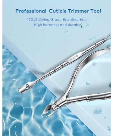 Professional 4pcs Cuticle Trimmer Set with Cuticle Pusher - Durable Cuticle Nippers for Fingernails and Toenails - Buy Online on GoSupps.com