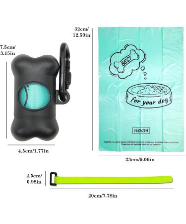 YUCHIYA Dog Poop Pickup Bags Holder Dispenser with Standard-Sized Leak-Proof Scented Doggy Waste Bags and Carabiner Hook and Loop Fastener Never Loose on Leash Lead Again Black 1 Holder 15 Bags - Buy Online on GoSupps.com