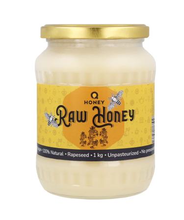 Pure Raw Rapeseed Honey Unpasteurised Natural Directly from The Hive 1 kg | Unfiltered Unheated Flavor 3: Rapeseed - Buy Online on GoSupps.com