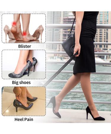 Sibba 2 Pair Heel Grips - Self-Adhesive Foot Cushions for Women/Men - Thick Shoe Inserts for Anti-Blister Protection - Grey - Buy Online on GoSupps.com