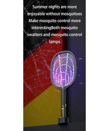 Electric Bug Swatter Rechargeable Bug Zapper Electric Bug Zapper Racket 2-in-1 Standable Fly Swat Mosquito Swat Electric Fly Swat Rechargeable Indoor/Outdoor Mosquito Swat 1600mAh with Wall Hooks - Buy Online on GoSupps.com