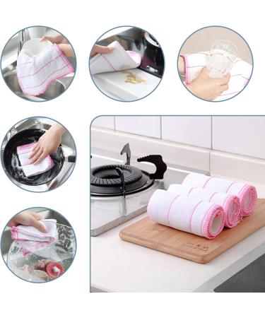 Wood Fiber Kitchen Dishcloths 10 Pack Reusable and Absorbent Dish Cloths & Dish Towels No Odor 8-Layes-Super Absorbent for Kitchen Counter Dish Washing Appliances Car (12in x12in) - Buy Online on GoSupps.com