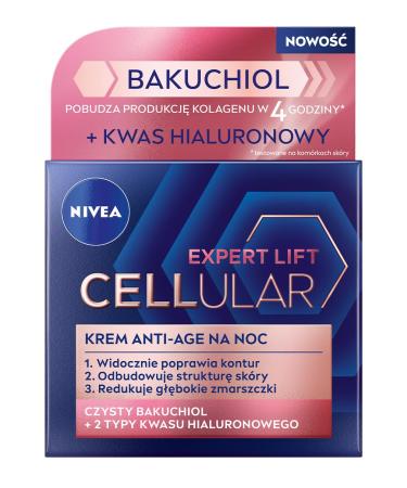 Nivea Hyaluron Cellular Filler Night Cream 50ml - Boost Elasticity & Hydration | International Shipping - Buy Online on GoSupps.com