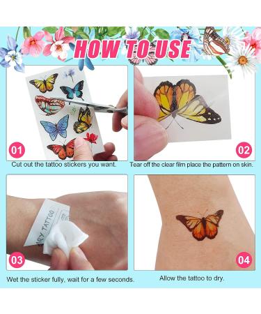 81 Colorful Butterfly Temporary Tattoos for Kids and Girls - Waterproof Party Decorations (10 Sheets) - Buy Online on GoSupps.com