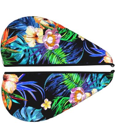 Microfiber Hair Drying Cap | Colorful Flowers Hair Towel Wrap | Soft & Absorbent Quick Drying Cap for Curly Long & Thick Hair - Buy Online on GoSupps.com