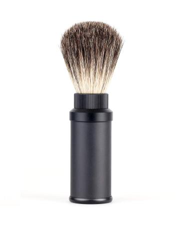 Fendrihan Black Anodized Travel Shaving Brush | Pure Badger Bristles | Made in Germany - International Shipping Available - Buy Online on GoSupps.com