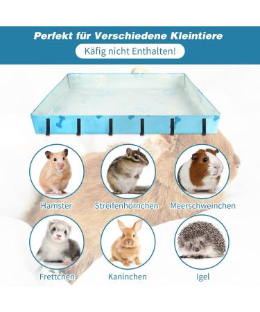 Buy Mfsdai Waterproof Oxford Fabric Habitat for Guinea Pig - Washable Bed Linen & Cage Liner - Hamster Pipi Pads (Blue S 91*60*10cm) - International Shipping Available - Buy Online on GoSupps.com