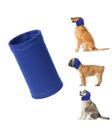 Dog Scarf for Dog Neck and Ear Warmer Dog Earmuffs for Comfort Helps Calm Pet Dog Hoodies Blue S