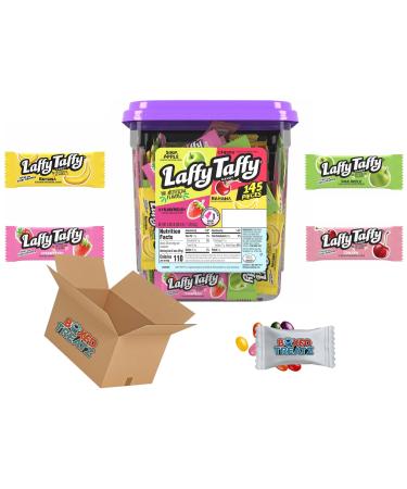 Laffy Taffy Assorted Fruity Candy Jar (145 Pieces) Apple Sour Strawberry Cherry & Banana Boxed Treatz - Buy Online on GoSupps.com