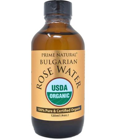 USDA Certified Organic Rose Water Spray 4oz - Facial Toner & Hydrating Mist - 100% Pure Bulgarian Rose Petals - Alcohol-Free Moisturizer for Face & Hair - Buy Online on GoSupps.com