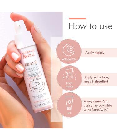 Eau Thermale Avene RetrinAL 0.1 Intensive Cream - Anti-Aging & Brightening Skincare, 1.01 oz | Bonus Serum Pack - Buy Online on GoSupps.com