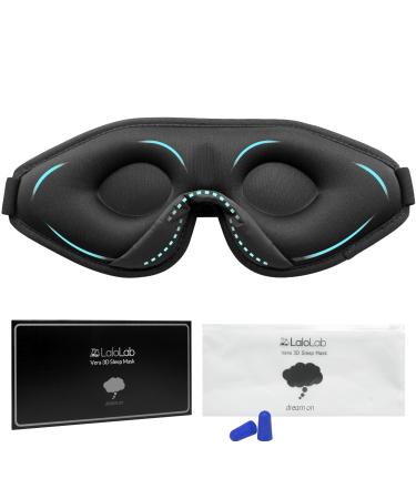 Sleep Mask for Women & Eyelash Extension Ultra Comfortable for Sleeping Travel Naps 3D Contoured Blackout Eye Mask Blocks Light 100% No Pressure on Eyes - Soft Fabric Adjustable Strap
