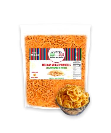 Amantoli - Mexican Duritos Pinwheel Wheat 1Lb (453gr) Snack, Traditional, Crunchy, Delicious | Chicharron / Fritura De Harina En Forma De Rueda Para Freir | Made In Mexico.